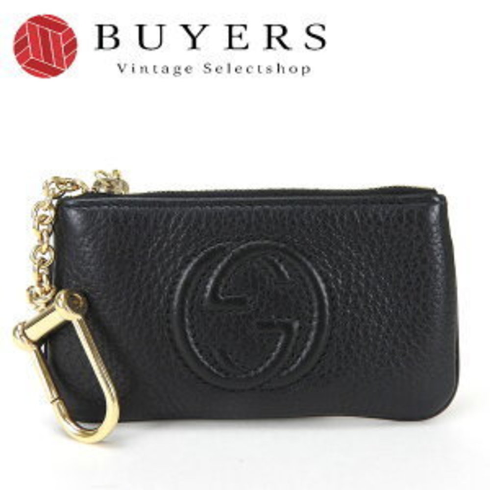 Gucci Soho Interlocking Key Case Black Leather - image 1